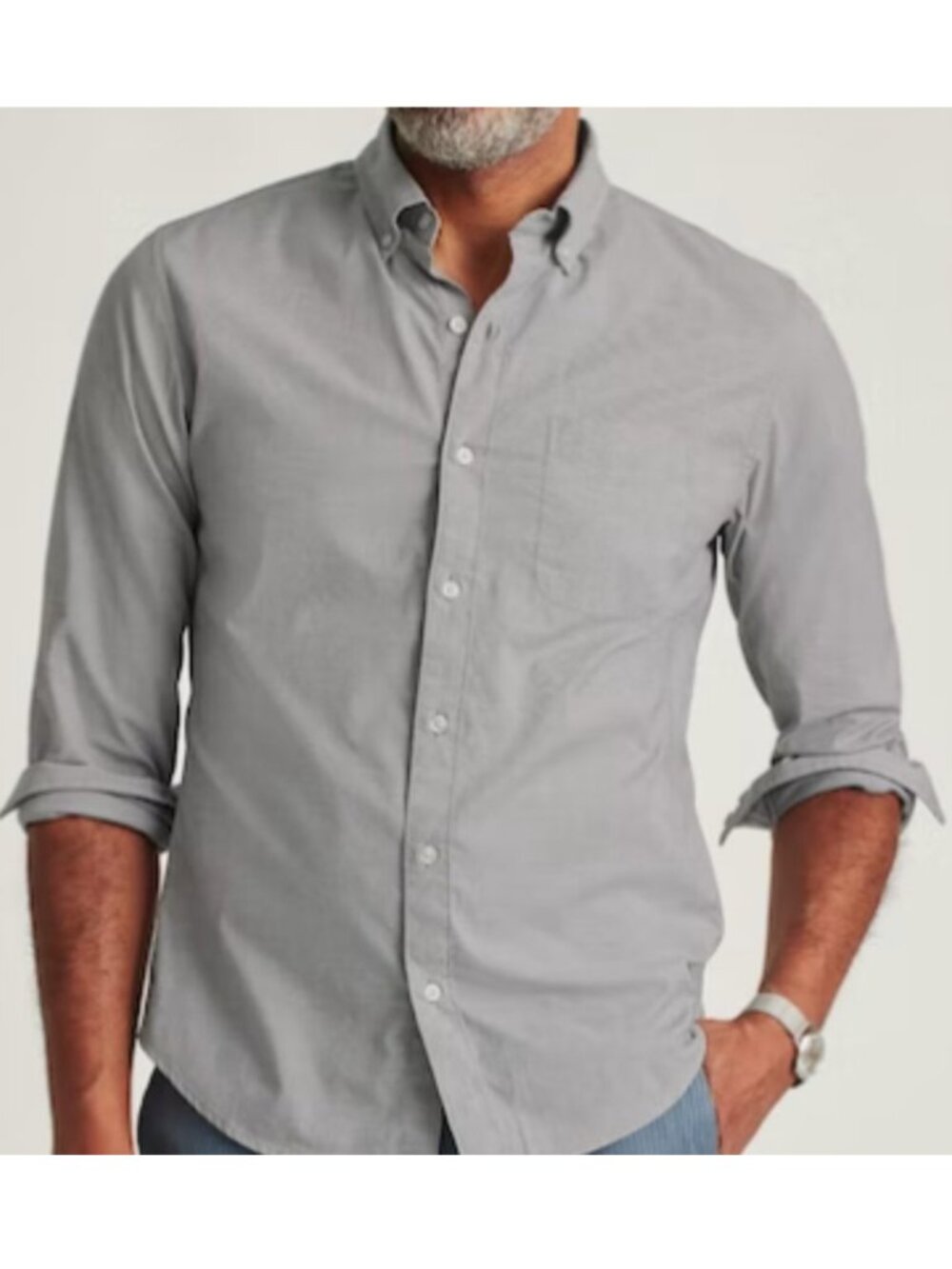 BONOBOS Men's‎ NWOT Athletic-Fit Every Day Oxford Shirt Gray | Size XLR